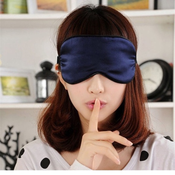 WINE Colored Silk Eye Mask - Picture 2 of 8